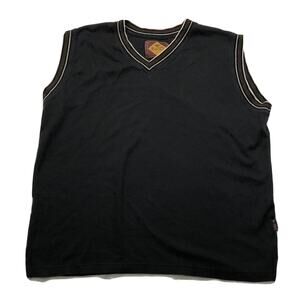 Dr. Lucky's Golf Sweater Vest Men's XL Black Sleeveless